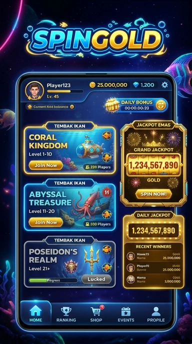 Galeri pratinjau visual spingold build APK resmi terbaru